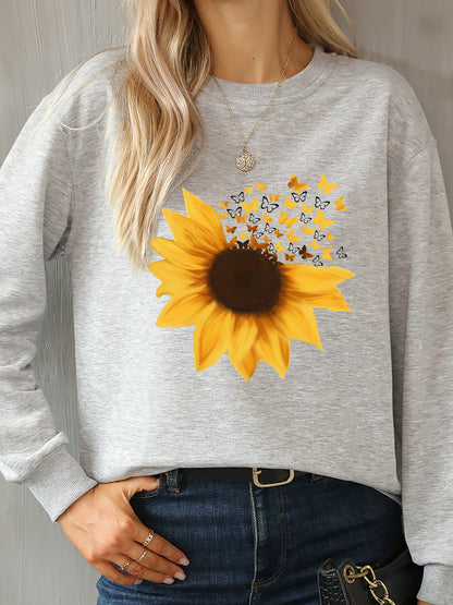 Sunflower Round Neck Dropped Shoulder Sweatshirt 