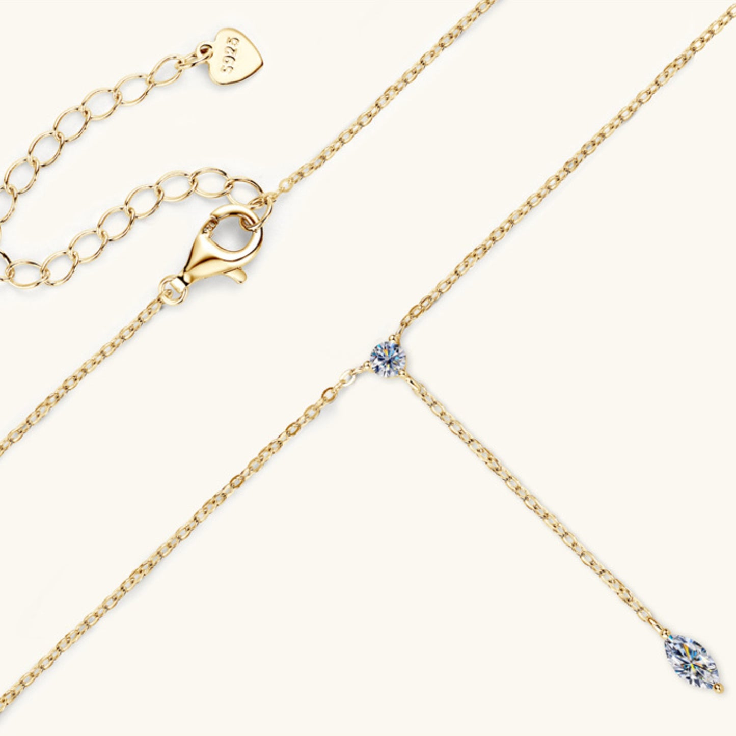 Moissanite 925 Sterling Silver Necklace 