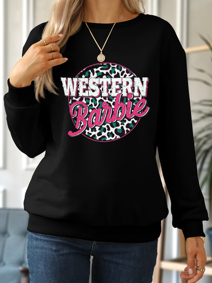 WESTERN BARBIE Round Neck Sweatshirt 