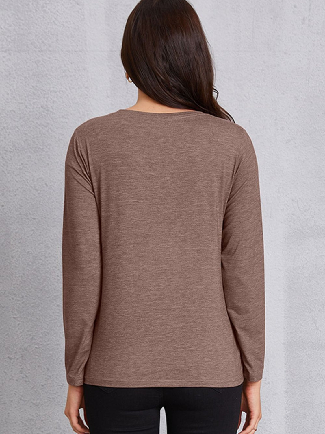 Graphic Round Neck Long Sleeve T-Shirt 