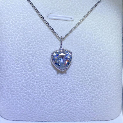 2 Carat Moissanite 925 Sterling Silver Necklace 