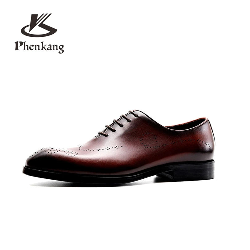 Men Leather Shoes Business Dress Suit Men Brand 