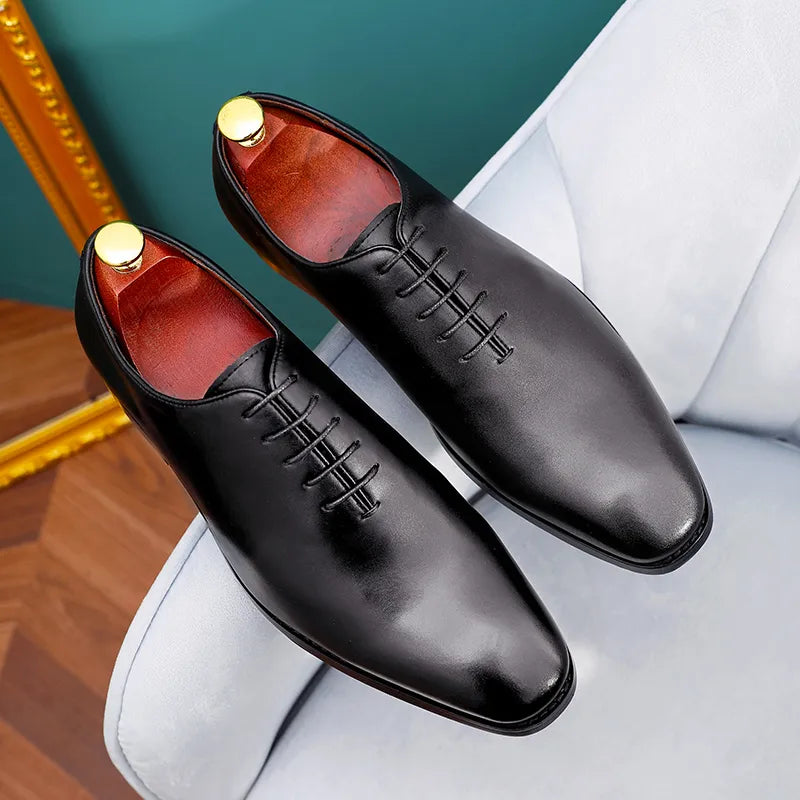 Men's Business Dress Casual Shoes for Men Soft Genuine Leather 