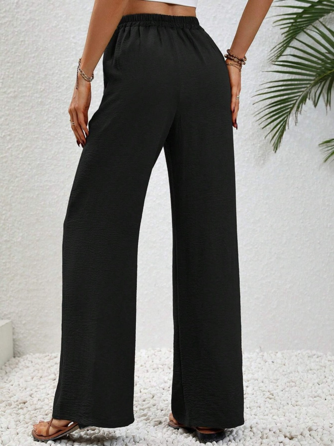 Wide Leg Drawstring Pants 