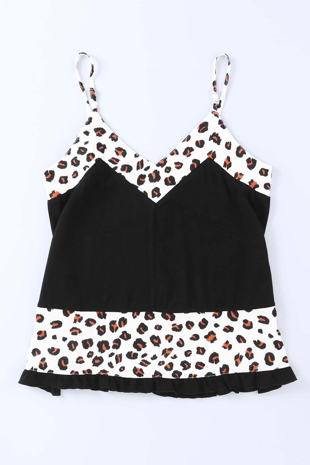 Printed Spaghetti Strap V-Neck Cami 