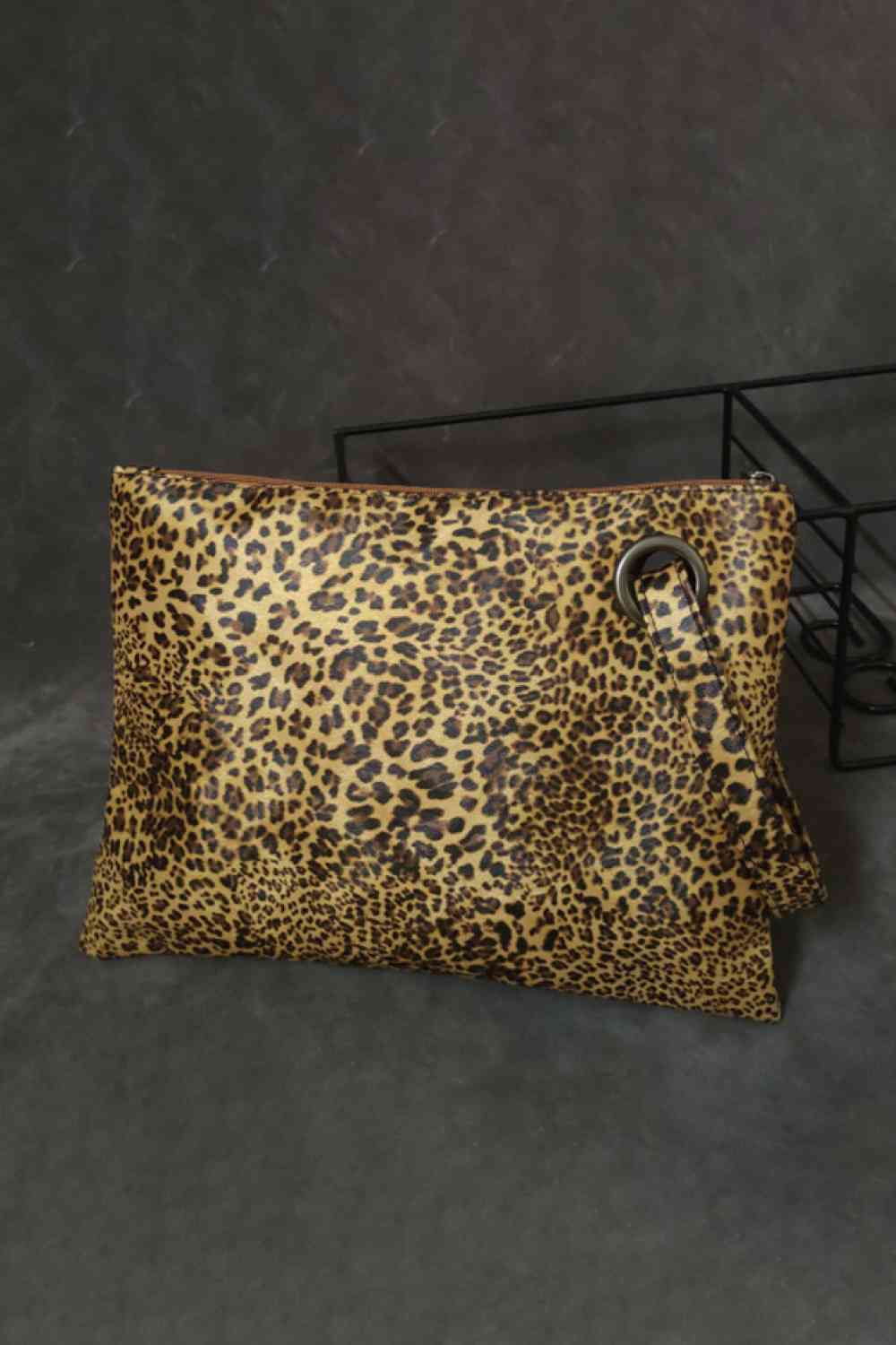 Leopard PU Leather Clutch 