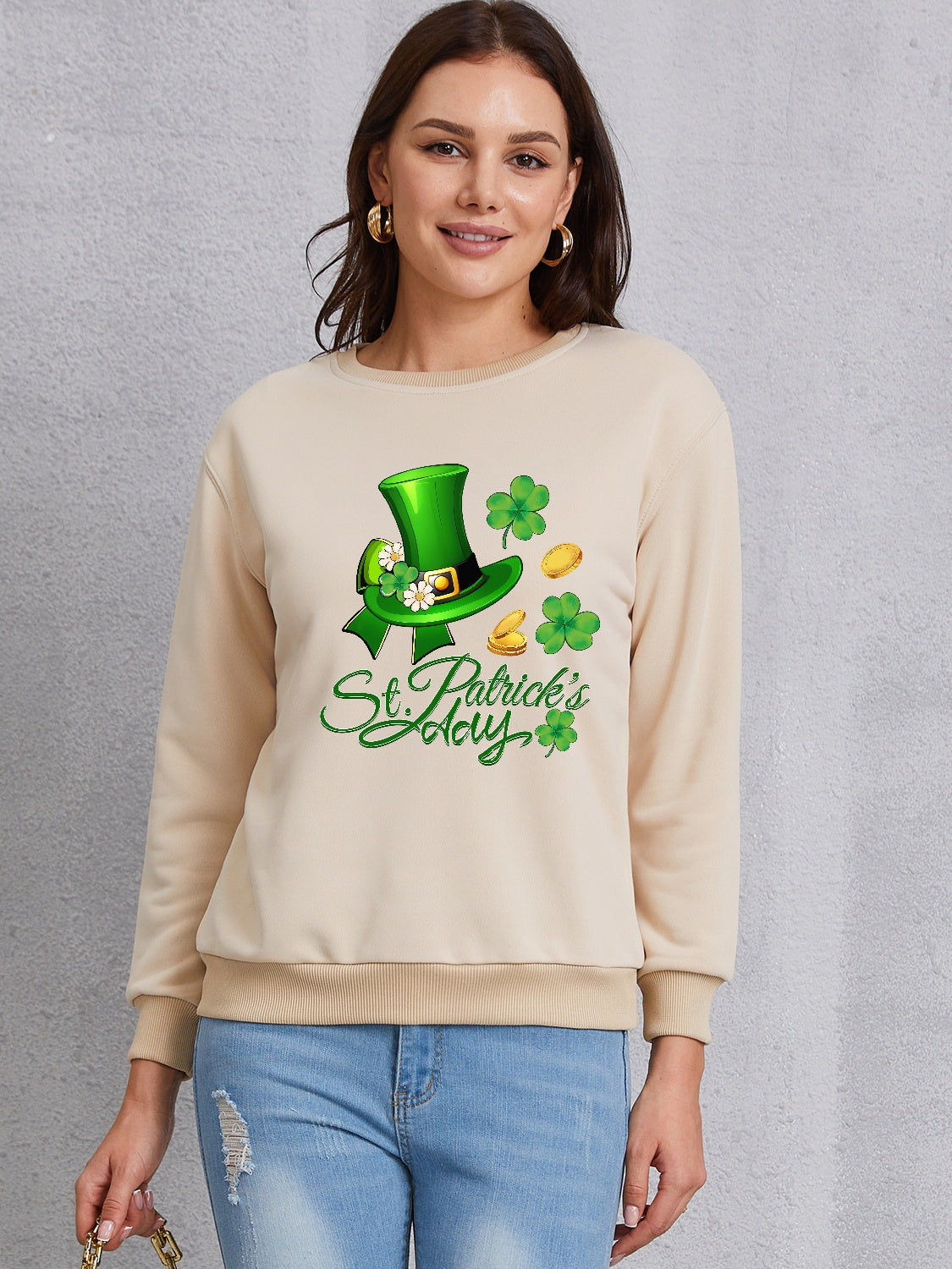 ST. PATRICK'S DAY Round Neck Sweatshirt 