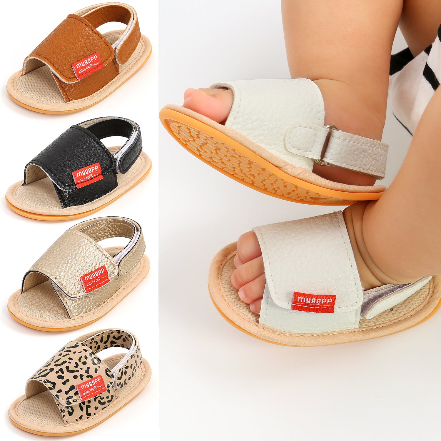 RetroChic Kids' Open-Toe Vintage Style Sandals 