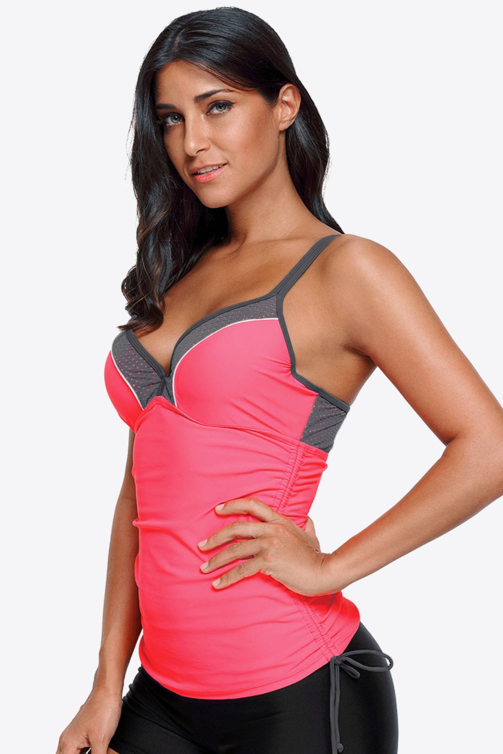 Contrast Sweetheart Neck Swim Cami 