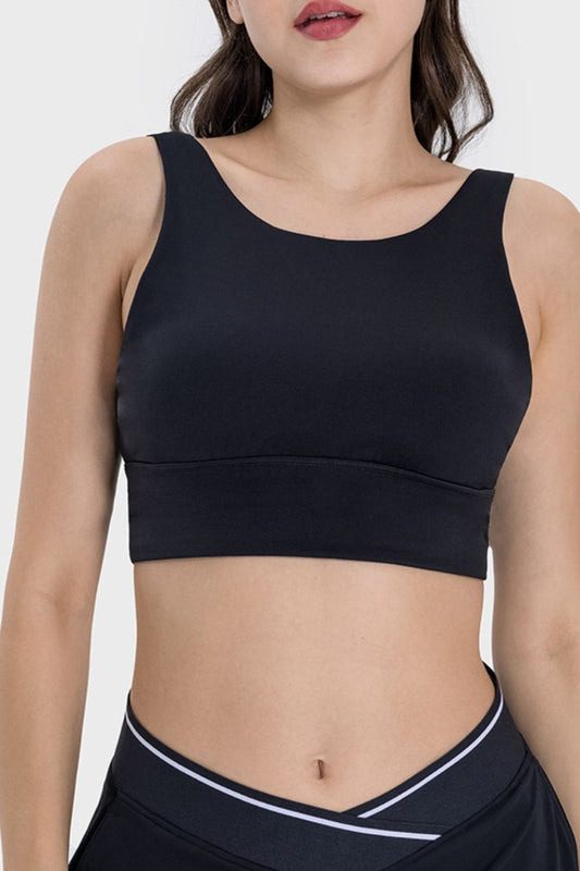 Backless Wide Strap Active Bra - Babbazon Camisole