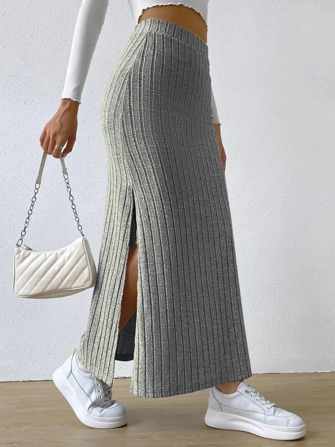 Slit High Waist Skirt 