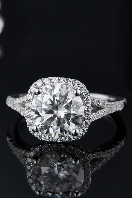 3 Carat Moissanite Halo Ring 