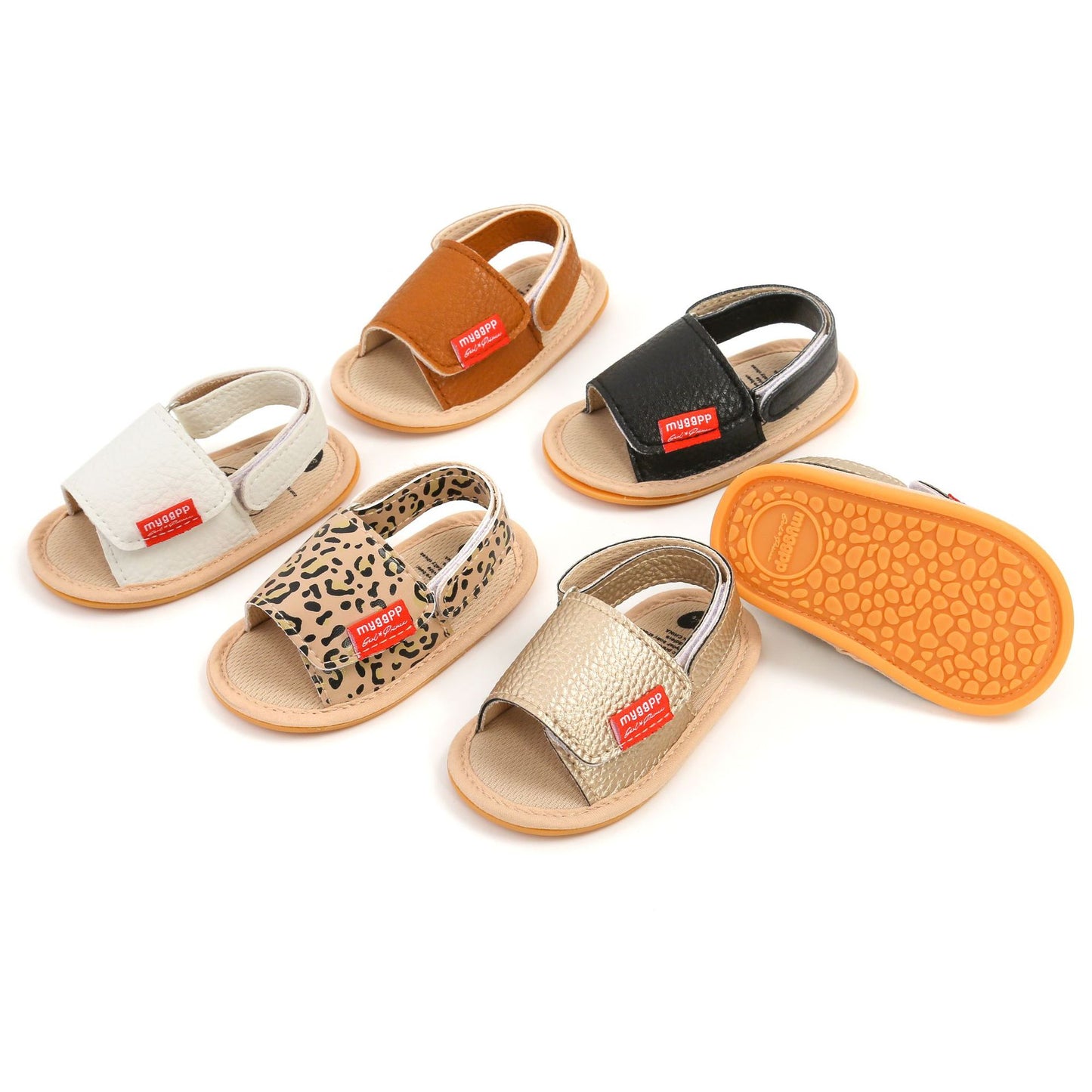 RetroChic Kids' Open-Toe Vintage Style Sandals 