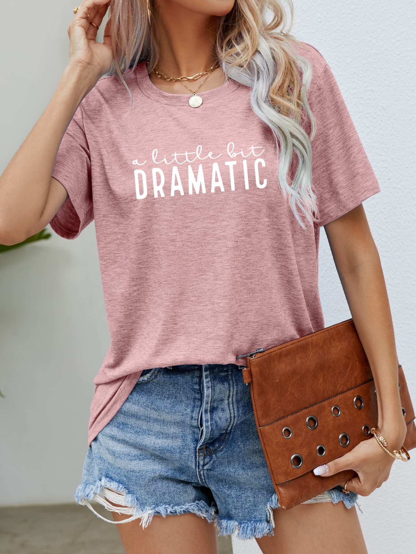 A LITTLE BIT DRAMATIC Graphic Tee - Babbazon t-shirt