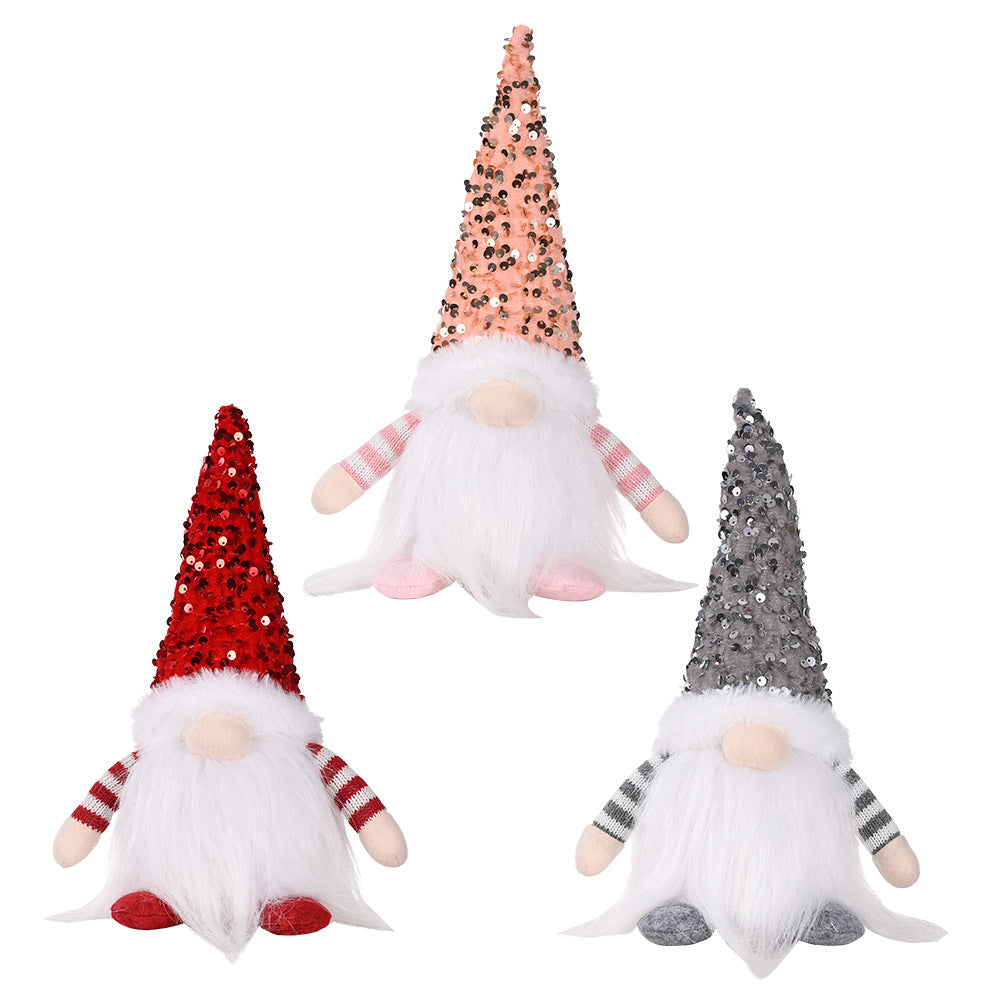 Sequin Light-Up Faceless Gnome 