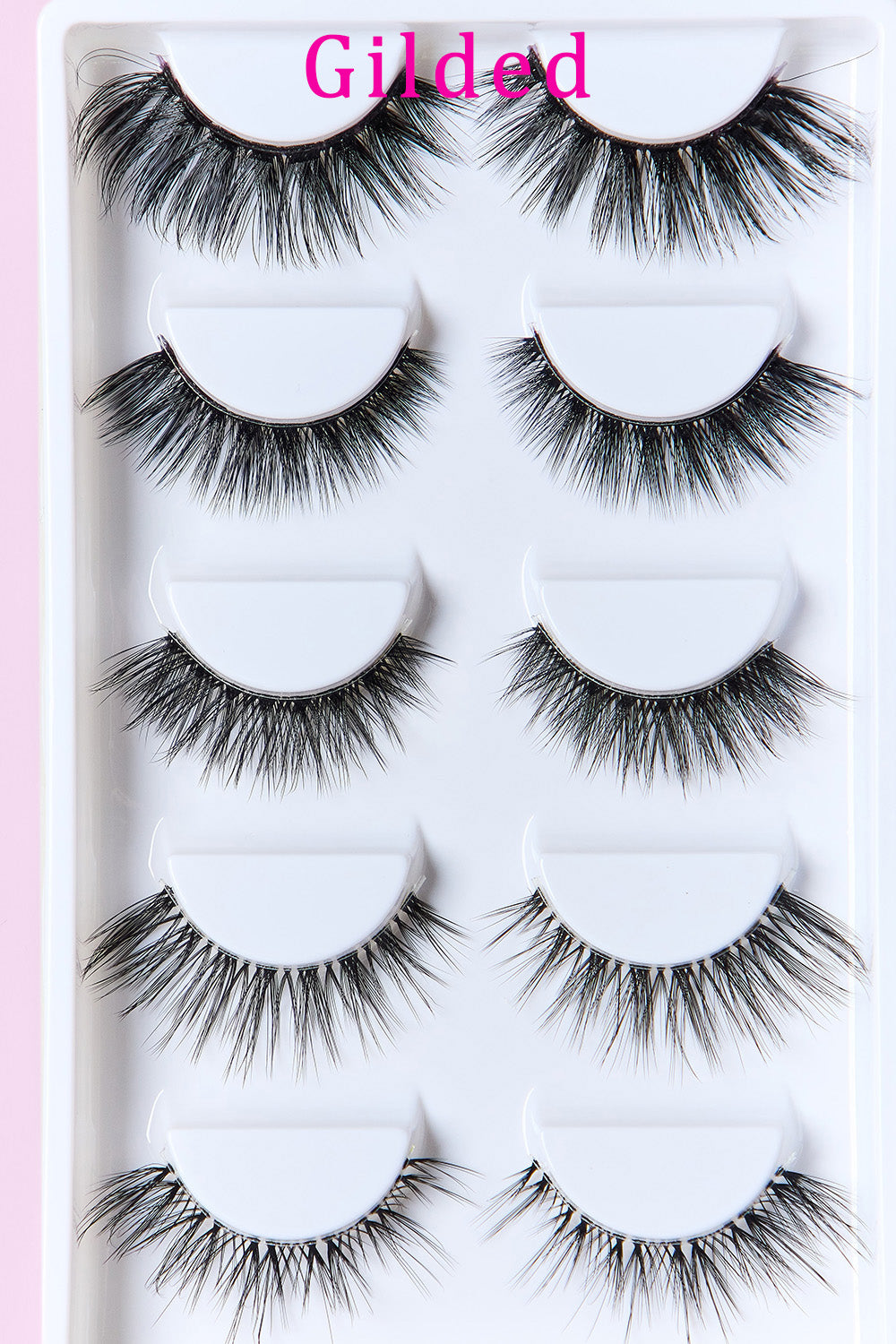 SO PINK BEAUTY Faux Mink Eyelashes Variety Pack 5 Pairs 