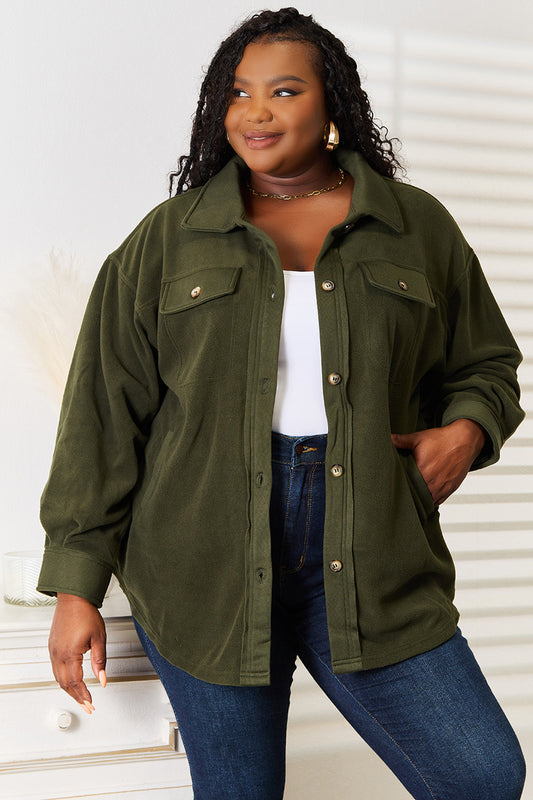 Heimish Cozy Girl Full Size Button Down Shacket 