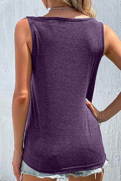 Scoop Neck Wide Strap Tank