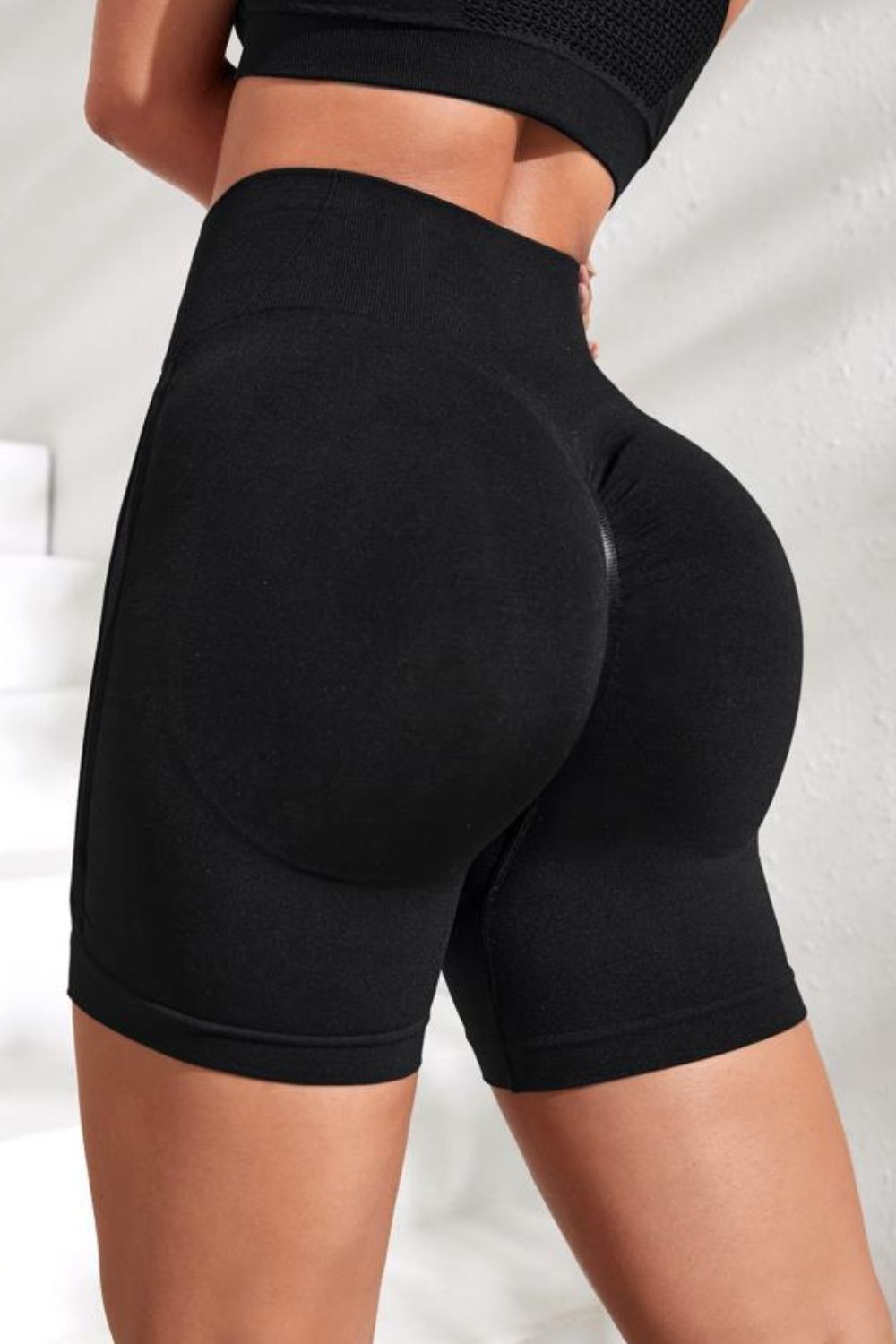 Slim Fit High Waistband Active Shorts 