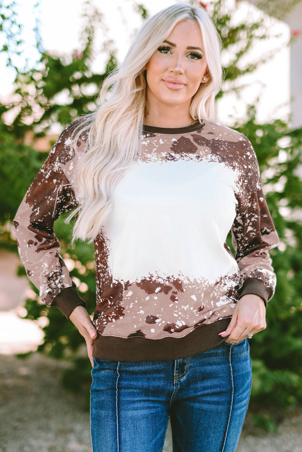 Printed Round Neck Long Sleeve T-Shirt 