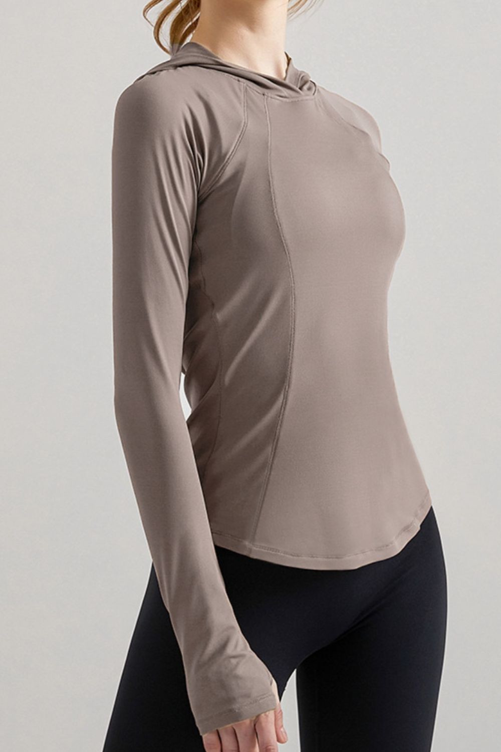 Hooded Long Sleeve Active T-Shirt 