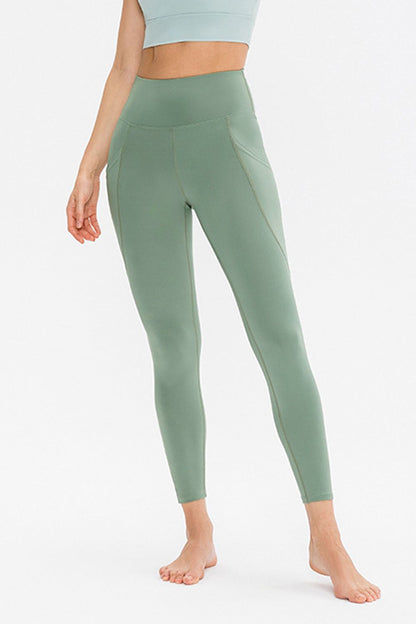 Slim Fit Long Active Leggings with Pockets 