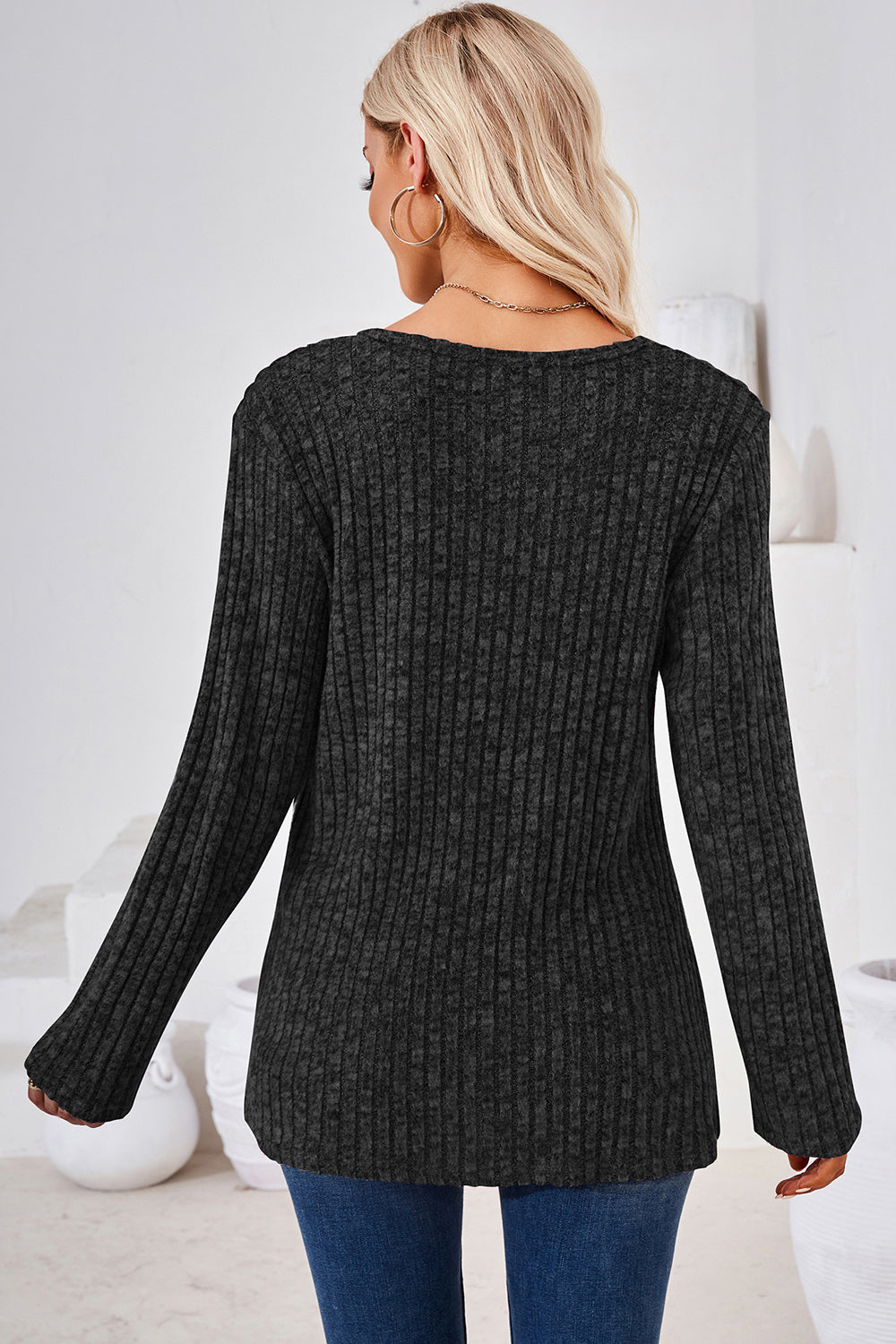 Round Neck Long Sleeve T-Shirt 