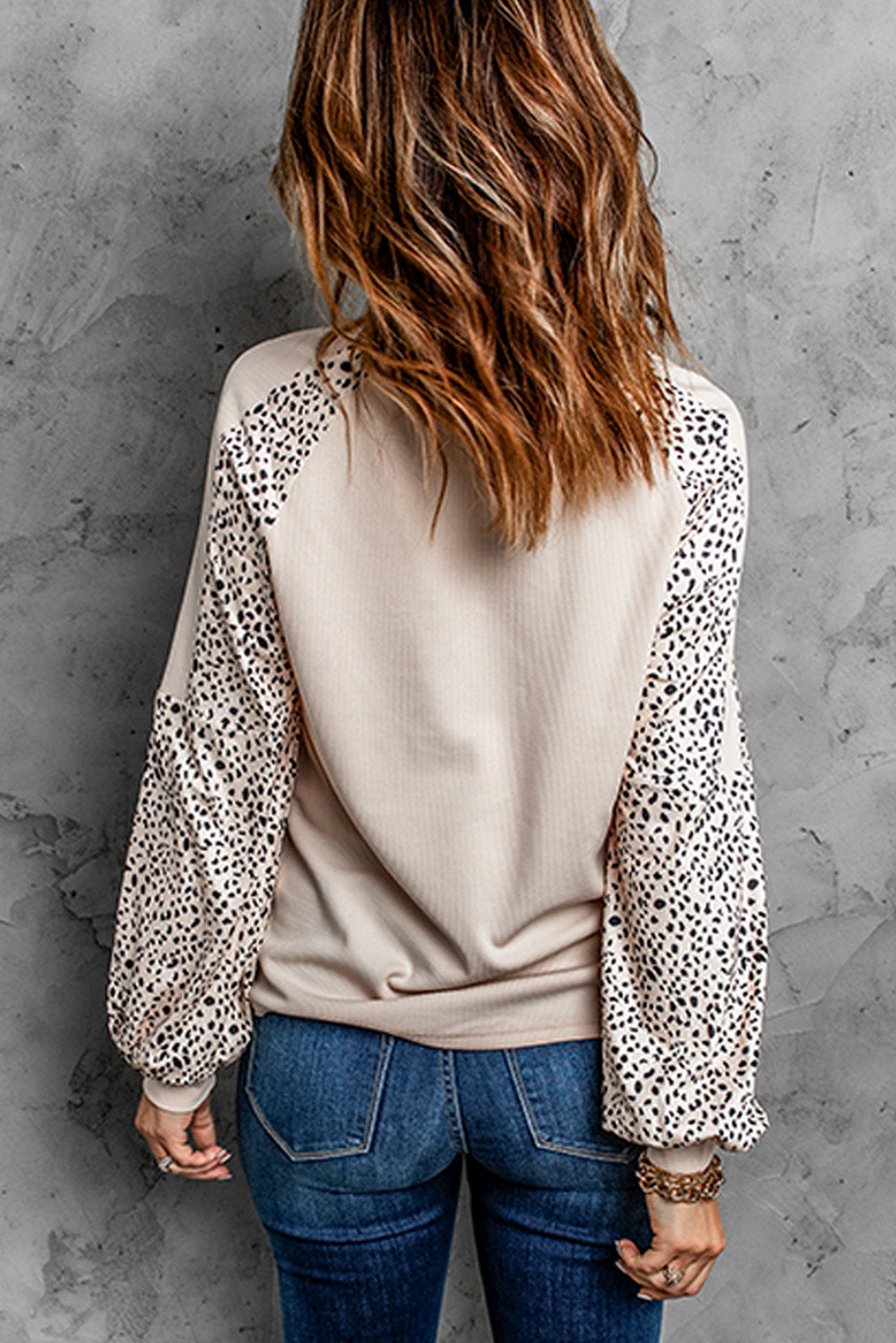 Leopard Raglan Sleeve Top 