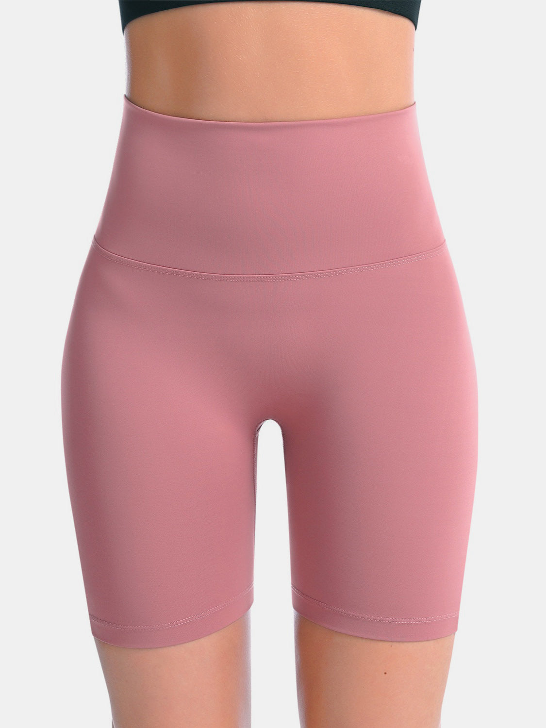 Pocketed High Waist Active Shorts - Babbazon