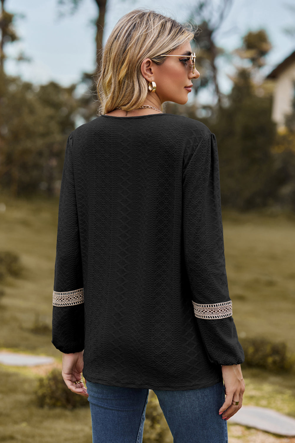 V-Neck Long Sleeve T-Shirt 