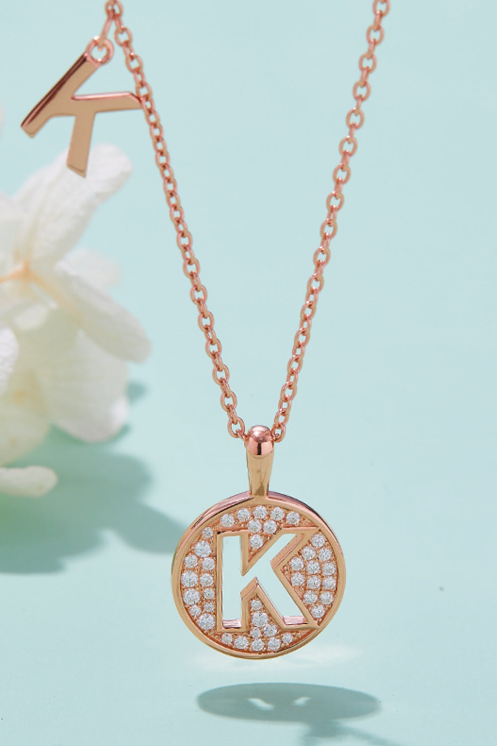 Adored Moissanite K to T Pendant Necklace 