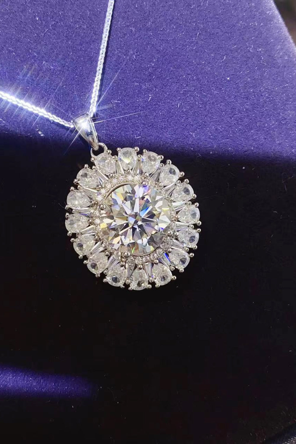 5 Carat Moissanite 925 Sterling Silver Necklace 