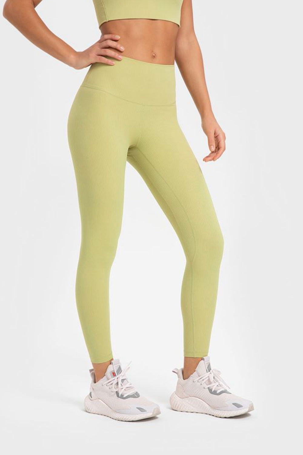 Highly Stretchy Wide Waistband Yoga Leggings - Babbazon leggings