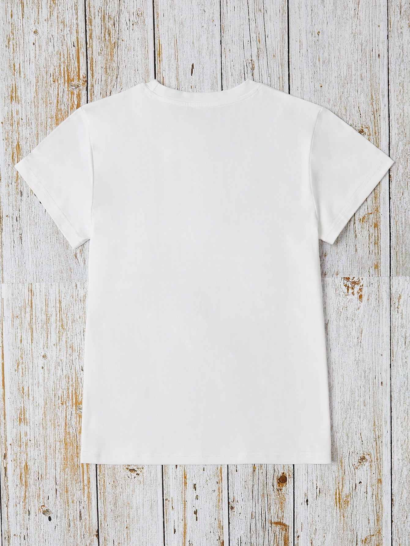 Letter Graphic Round Neck Short Sleeve T-Shirt 