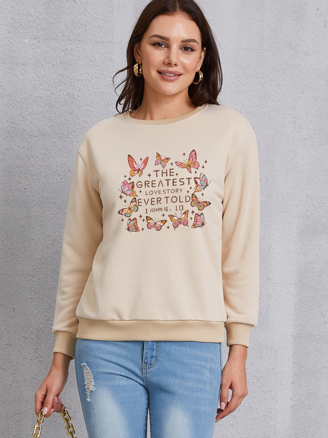 THE GREATEST LOVESTORY EVERTOLD Round Neck Sweatshirt 