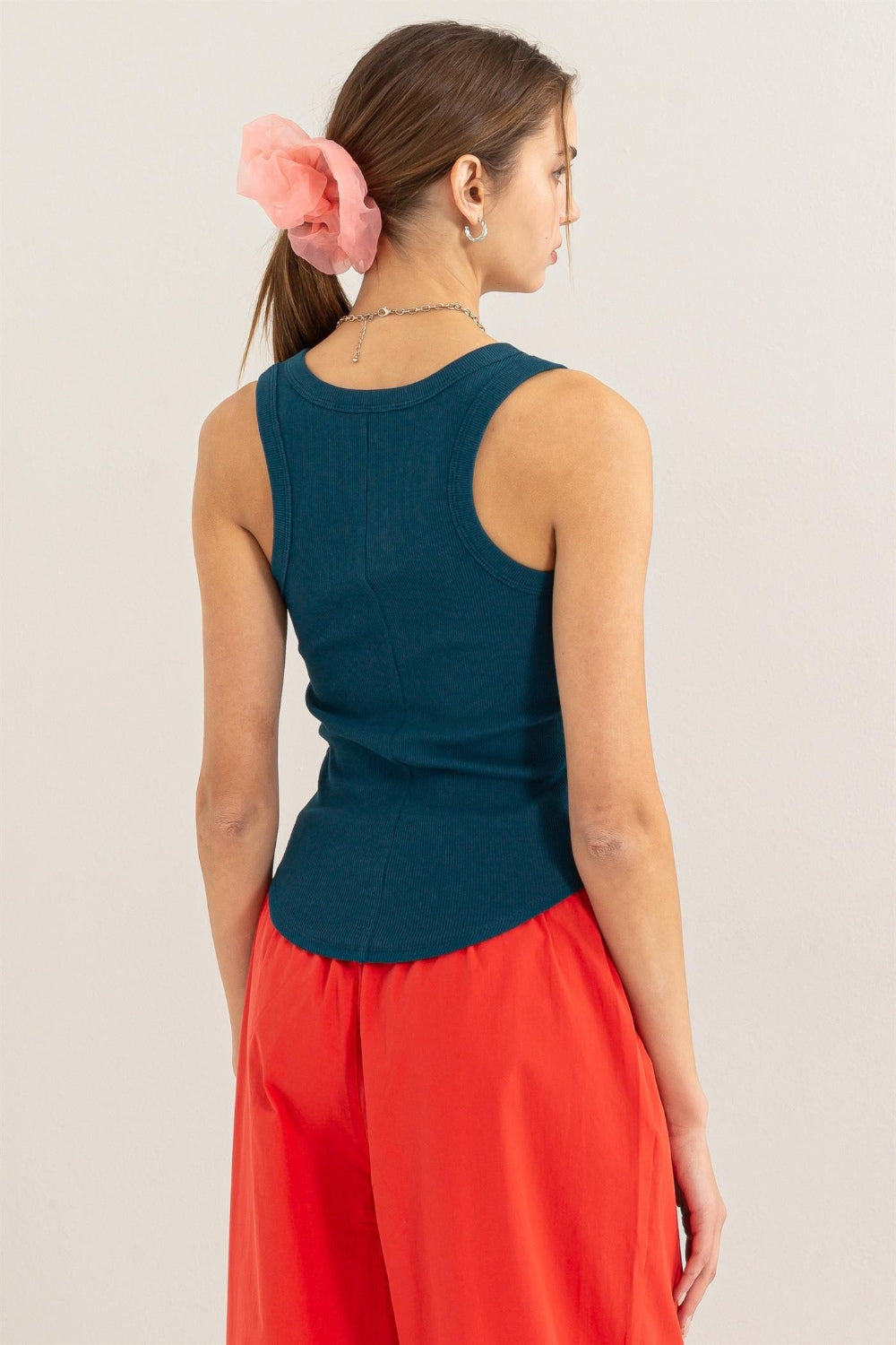 HYFVE Ribbed Scoop Neck Racerback Tank 