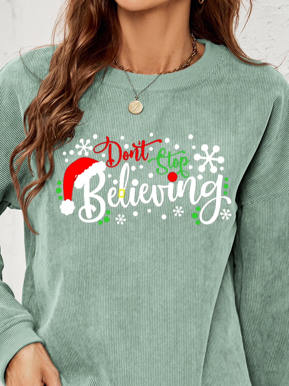 DON'T STOP BELIEVING Graphic Sweatshirt 