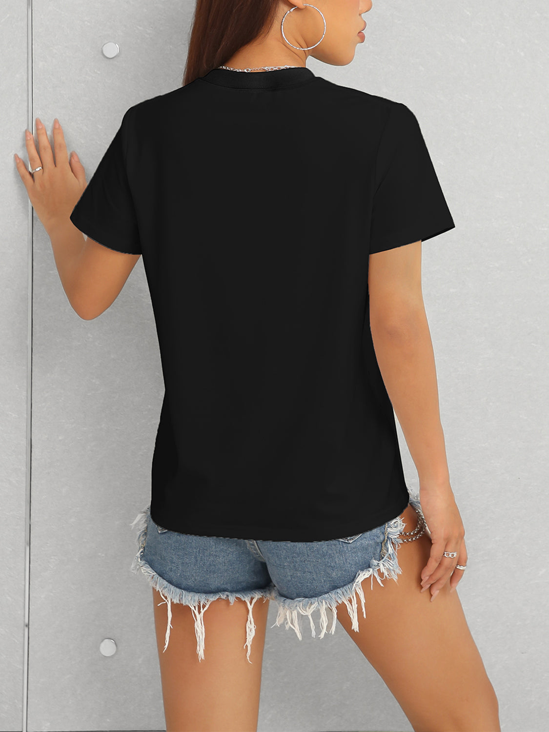 Graphic Round Neck Short Sleeve T-Shirt 