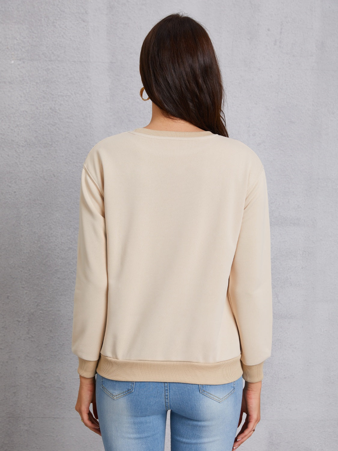 Cross Graphic Round Neck Sweatshirt 