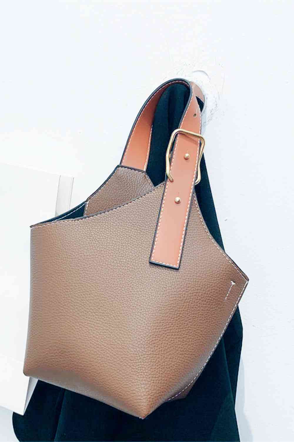 Fashion PU Leather Bucket Bag 