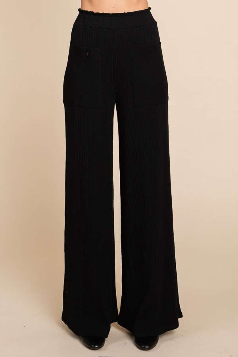 Culture Code Full Size High Waist Wide Leg Pants 