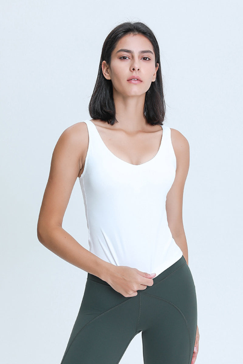 V Neck Active Tank - Babbazon Tops