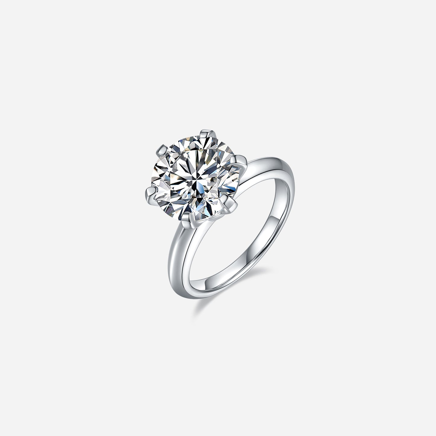 5 Carat Moissanite 925 Sterling Silver Ring 