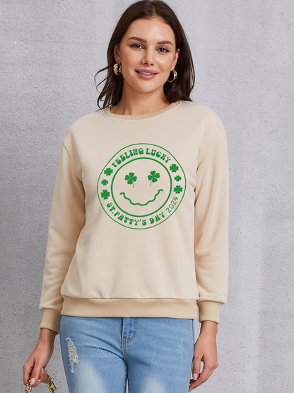 FEELING LUCKY ST. PATRICK'S DAY 2024 Round Neck Sweatshirt 