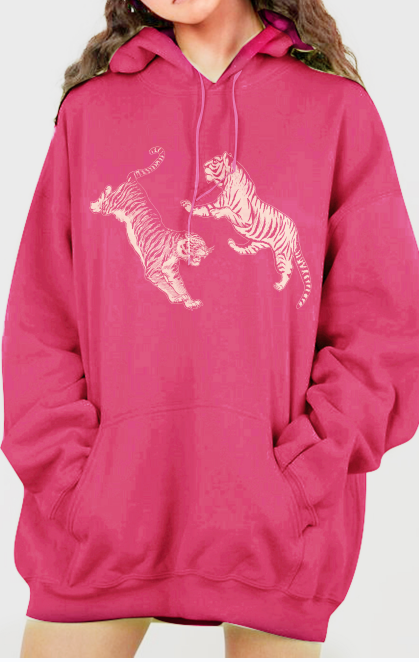 Simply Love Simply Love Full Size Dropped Shoulder Tiger Graphic Hoodie 