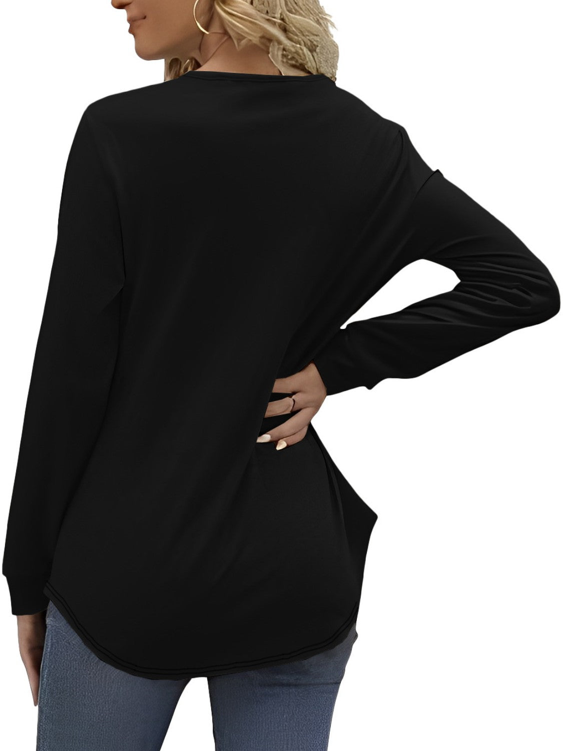 Round Neck Long Sleeve T-Shirt 