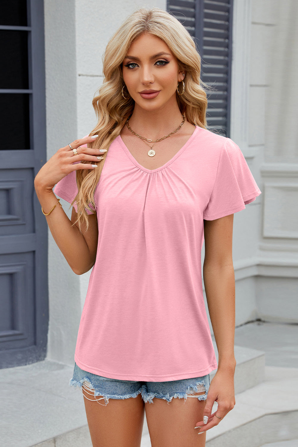 V-Neck Short Sleeve T-Shirt