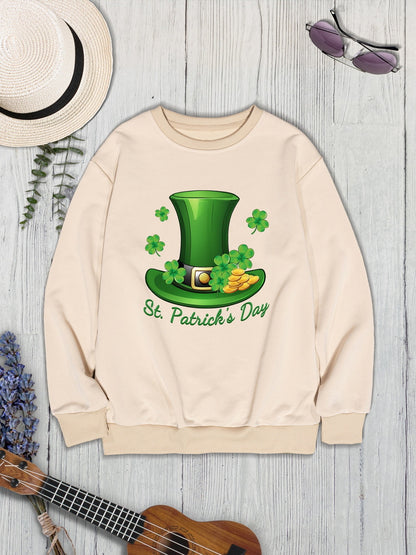 ST. PATRICK'S DAY Round Neck Dropped Shoulder Sweatshirt 