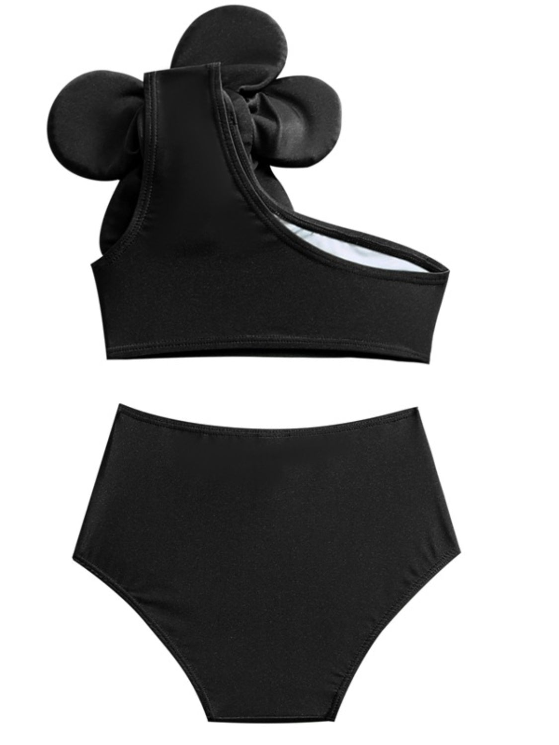 Single Shoulder Top and Brief Swim Set 