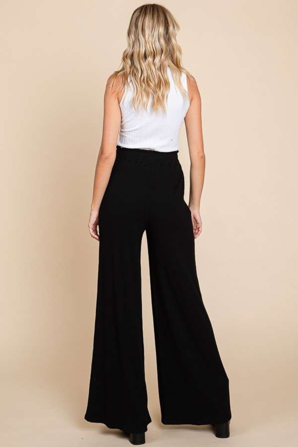 Culture Code Full Size High Waist Wide Leg Pants 